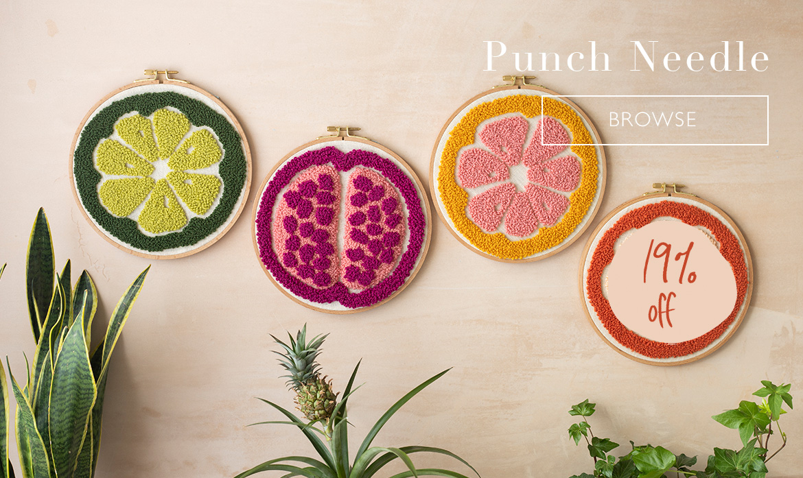 Punch needle kits fruit toft wall hangings